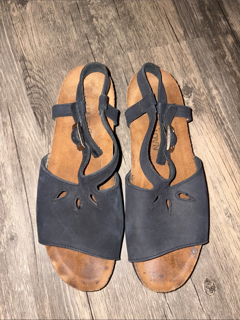 NAOT Black leather sandals - woman’s size 7